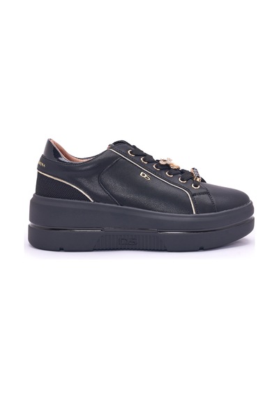 Nero Platino Sneaker Günlük Kadın 185722dm Donna Serena Varıante 5722dm Nero/platino Siyah