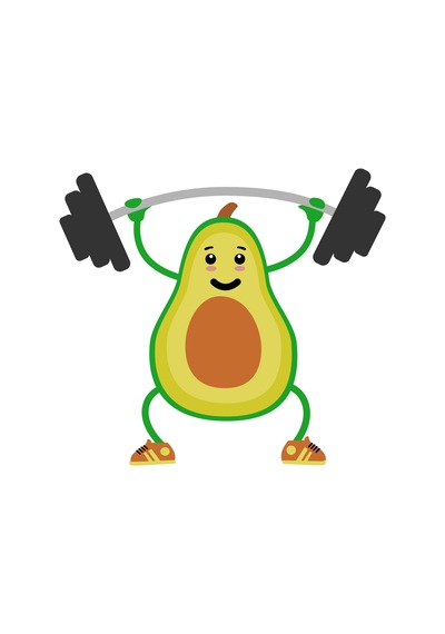 Paybuy Çocuk Fitness Avokado Baskılı Kısa Kol Yuvarlak Yaka Tişört %100 Siyah