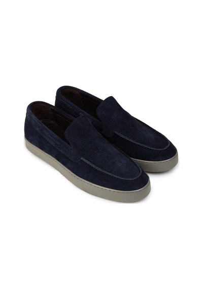 Deery Erkek Hakiki Süet Lacivert Loafer Ayakkabı - 01993mlcvc01 Lacivert