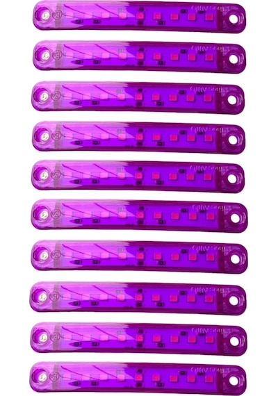 Ahmet Otomotiv 10 Adet 9 Ledli Parmak Led Lamba Mor 12v-24v Ahmet Otomotiv 10 Adet 9 Ledli Parmak Led Lamba Mor 12v-24v