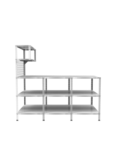 3 Katlı 3'lü Paketleme Masası 177x93 Cm - 2 Raflı Tel Kafesli , Atölye, Depo, Hobi Çalışma Masası Gri 3 Katlı 3'lü Paketleme Masası 177x93 Cm - 2 Raflı Tel Kafesli , Atölye, Depo, Hobi Çalışma Masası Gri