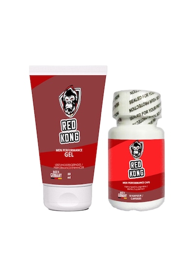 Red Kong Gel 2 Adet 50 Ml Sert Performansınıza Jel + 2 Adet Red Kong 10 Lu Kaps Yüksek Güç