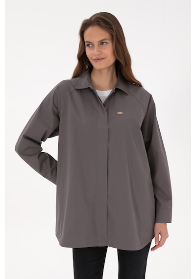 U.s. Polo Assn. Kadın Gri Gömlek Desenli 50316399-vr024 Gri