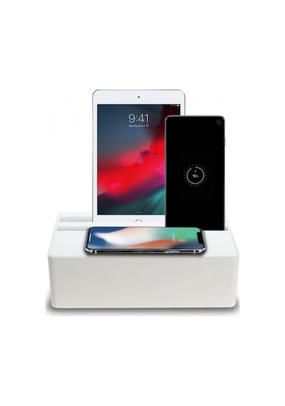Alldock Wireless Kablosuz Şarj Standı - Beyaz