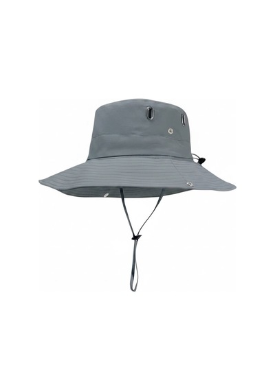 Giyu Shop Unisex Uv Korumalı Geniş Kenarlı Katlanabilir Safari Outdoor Bonnie Yürüyüş Ve Plaj Şapkası Gri