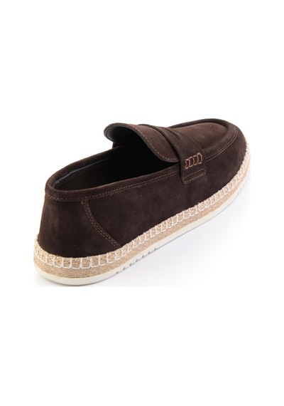 Kahve Hakiki Deri Erkek Loafer Ayakkabı E01698198602