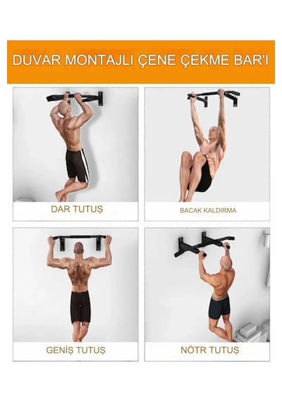 Vanckey Duvar Barfiks Aleti Barfix Demiri Barfiks Çubuğu 200 Kg Taşıma Kapasiteli