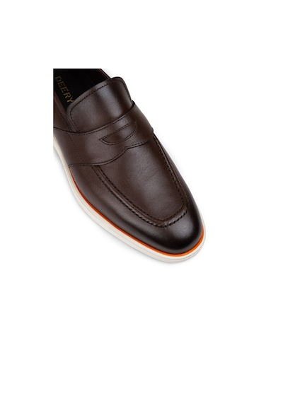 Deery Hakiki Deri Kahverengi Erkek Loafer Ayakkabı - 01960mkhvc01 Kahverengi