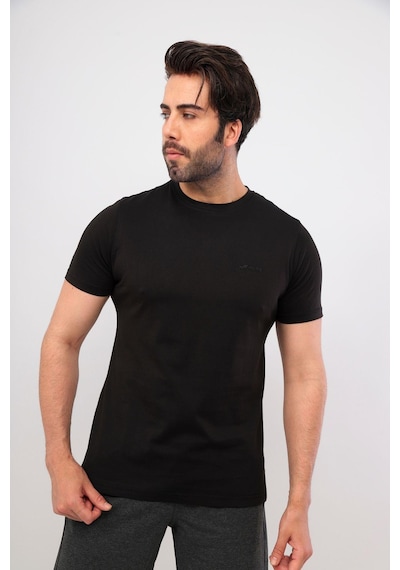Fore Sport Erkek Bisiklet Yaka T-shirt Siyah