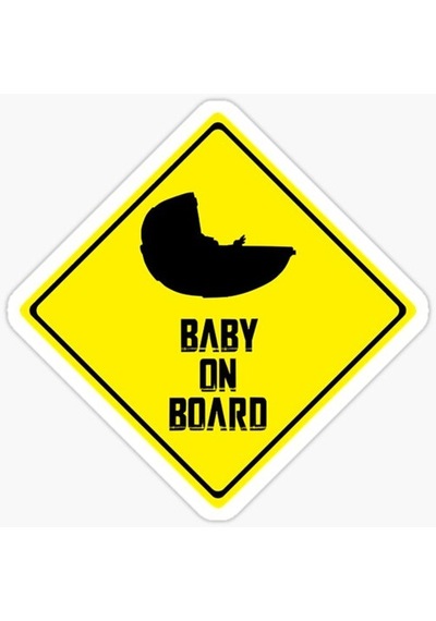 Uyarı Arabada Bebek Var Sticker oto Etiket 18cm MD13