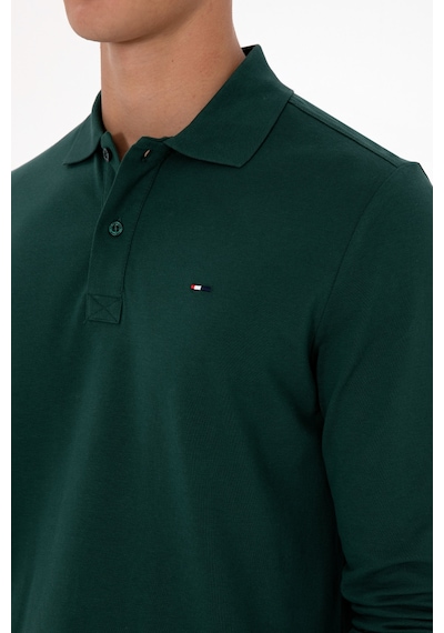 U.S. Polo Assn. Erkek Regular Fit Polo Yaka Koyu Yeşil Basic Sweatshirt 50315941-VR079