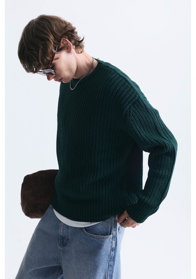 Vamos Oversize Basic Triko Kazak Nefti