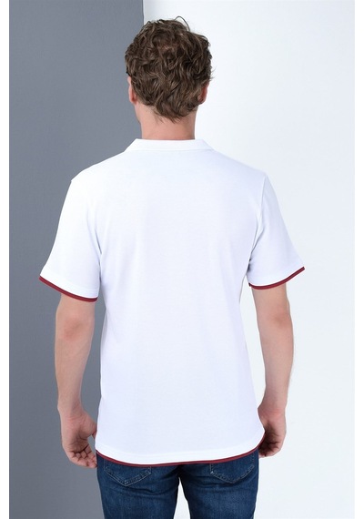 T8562 Dewberry Erkek Tshırt-beyaz