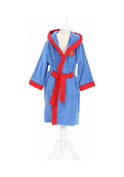 Özdilek Superman Colors Lisanslı Kapüşonlu Çocuk Bornozu 7/8 Yaş Mavi
