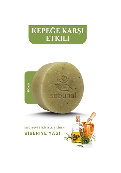 Sabunal Biberiye Sabunu 4 Adet - Saç ve Cilt İçin Arındırıcı Doğal Sabun