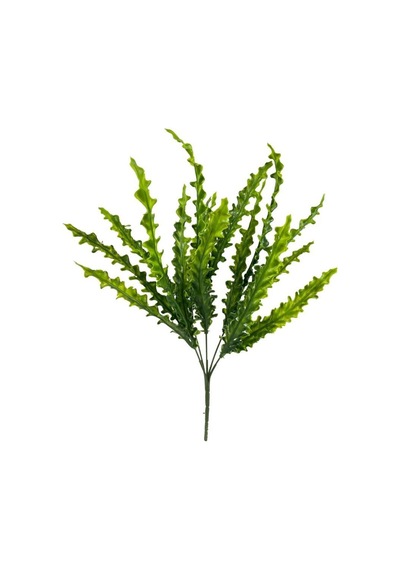 Yapay Çiçek Kıvırcık Saz Yeşil 5 Dallı 40x20Cm Aradal Garnitür Çi