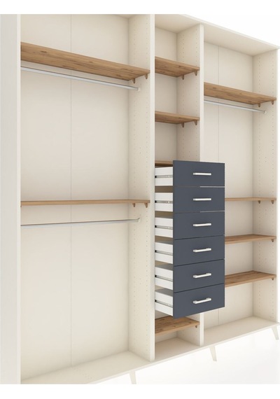 Arges Dolap 10 Raflı 6 Çekmeceli 3 Askılı 220x30x243 Aytaşı-çam/antrasit Atlas Çam/antrasıt Arges Dolap 10 Raflı 6 Çekmeceli 3 Askılı 220x30x243 Aytaşı-çam/antrasit Atlas Çam/antrasıt