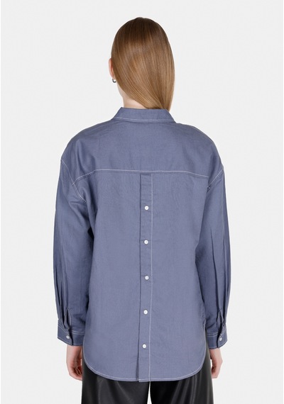 Colin's Colins Regular Fit Shirt Neck Düz Kadın Mavi Uzun Kol Gömlek Cl1073309 Q1.v2 Inv Indigo Colin's Colins Regular Fit Shirt Neck Düz Kadın Mavi Uzun Kol Gömlek Cl1073309 Q1.v2 Inv Indigo