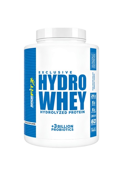 Sporfit Nutrition Hydrowhey Protein Tozu 1920 Gr 60 Servis Çikolata + 3 Milyar Probiyotik + Shaker + Protein Kahve Hediyeli çikolata