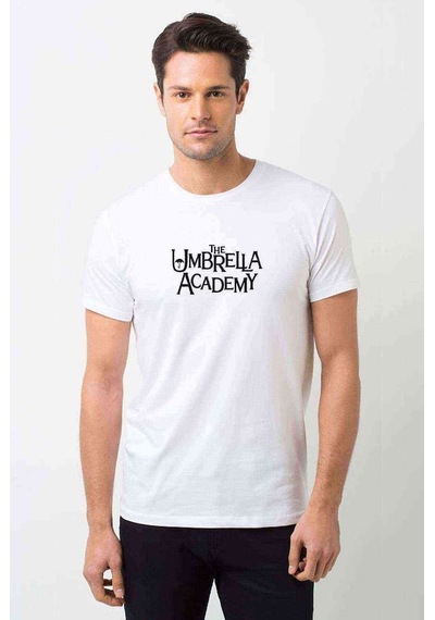 The Umbrella Academy Yazi Baskılı Beyaz Erkek Tshirt