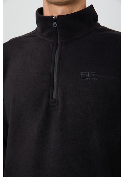 Air Jones Tommy Life River Siyah Dik Yaka Erkek Polar Sweatshirt - 88310 Siyah