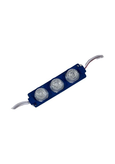 24 Volt Mavi Watt 3 Lü Lensli 3030 Reklamcı Modül 10 Adet 1 Adet