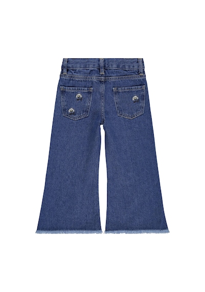 Civil Girls Çiçek Nakışlı 2-5 Yaş Pantolon - Mavi