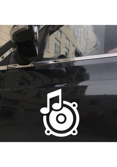 Müzikal Cd Tasarımı Oto Cam Sticker 2 Adet 18 15 Cm