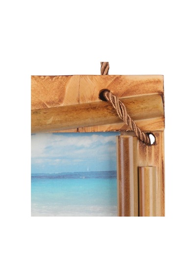 El Yapımı Doğal Ahşap 3 Lü Bambu Bamboo Fotoğraf Çerçevesi Dekoratif Ev Ofis Hediyesi Duvar Süsü - 5