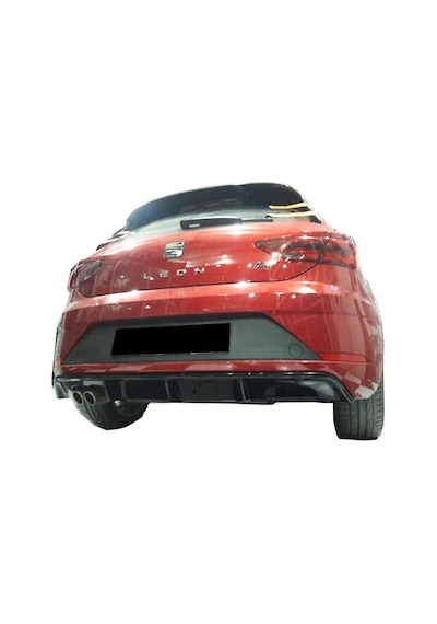 Seat Leon (2017-2019) Soldan Çift Çıkış Arka Tampon Eki - Difüzör