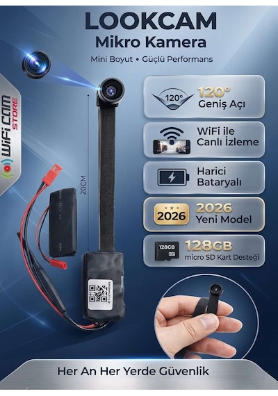 Geniş Açılı Mikro Wifi Güvenlik Kamerası