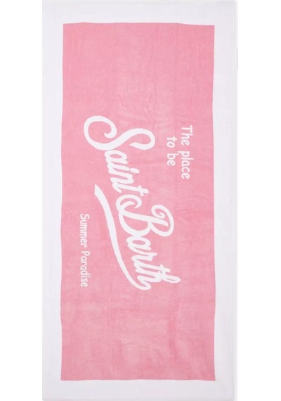 Mc2 Saint Barth Logo Plaj Havlusu Yumuşak Pamuk, Pastel Pembe Yaz Şıklığı