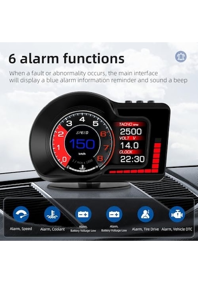 F15 Hud Obd Obd2 Dijital Kilometre Rpm Su Sıcaklığı Basınç Hararet Araç Veri Ekranı Head Up Display