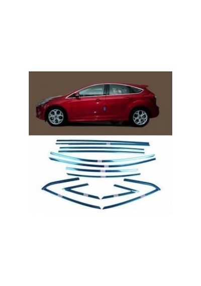 Ford Focus 3 Hb Krom Cam Çerçeve Çıtası 2012-2015 Arası