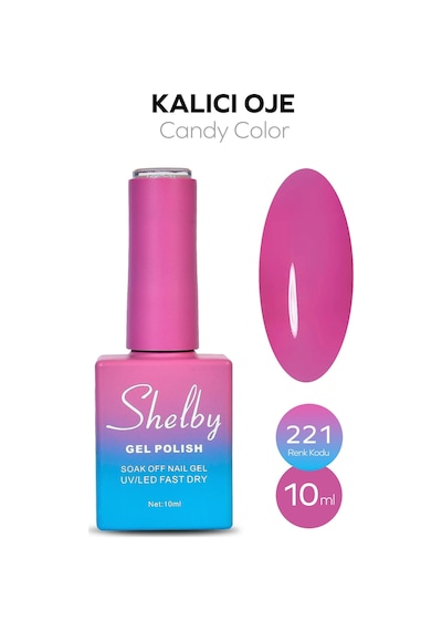 Shelby 10 Ml. A221 Candy Kalıcı Oje