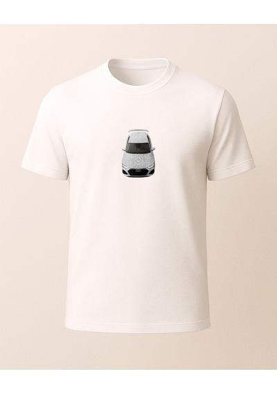 Etnik Rs7 Baskılı T-shirt Beyaz