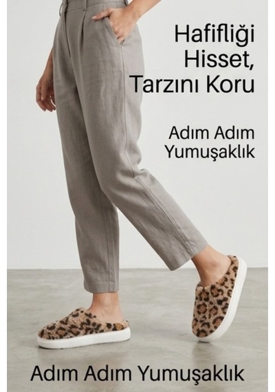 Unisex Hafif Ve Yumuşak Peluş Kaymaz Taban Anne Çocuk Misafir Leopar Desenli Ev Terliği 5808 Kahverengi Unisex Hafif Ve Yumuşak Peluş Kaymaz Taban Anne Çocuk Misafir Leopar Desenli Ev Terliği 5808 Kahverengi