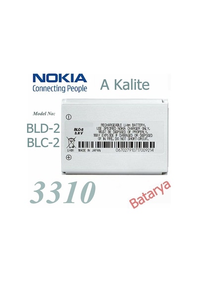Nokia Bld-2 Blc-2 Batarya 3310 3330 3350 3410 3510 35...
