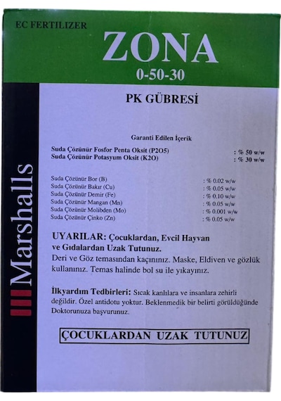 Marshalls Zona 0.50.30 0,5 Kg Pk Gübresi 1 Lt