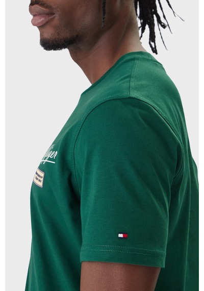 Tommy Hilfiger Erkek T-shirt Haki - Yeşil