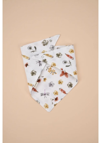 E&f Store Organik Sertifikalı Çift Katlı Müslin Mama Önlüğü Ve %100 Pamuk Hardal Sarısı Emzik Askısı Seti Çok Renkli