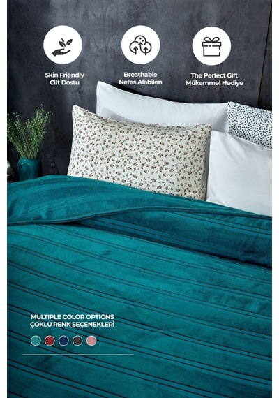 Evlen Home Mayer Supersoft Yumuşak Çift Kişilik Battaniye 180x230 Cm Mint Mint