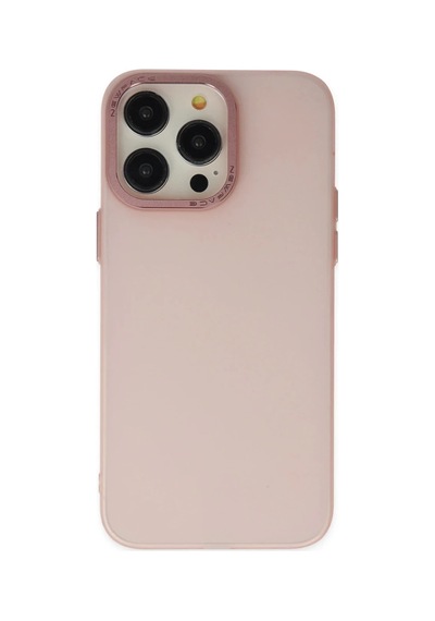 Apple Apple Uyumlu iPhone 13 Pro Max Kılıf Modos Metal Kapak - Pembe 0.2M-Çok Renkli