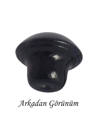 8 Adet Siyah Mantar Düğme Kulp Mobilya Çekmece Dolap Kapak Kulbu Metal Kulp Aksesuarları Vidalı