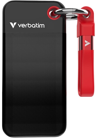 Verbatim Pocket Ssd Usb 3.2 Gen 2 512gb Black/red