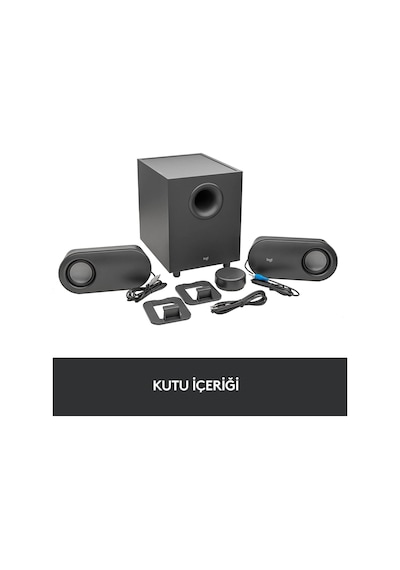 Z407 2.1 Bluetooth Hoparlör Sistemi, Subwoofer, Kompakt Tasarım, Kontrol Kadranı, 20 M Kablosuz Kullanım Mesafesi, 80 W, Siyah