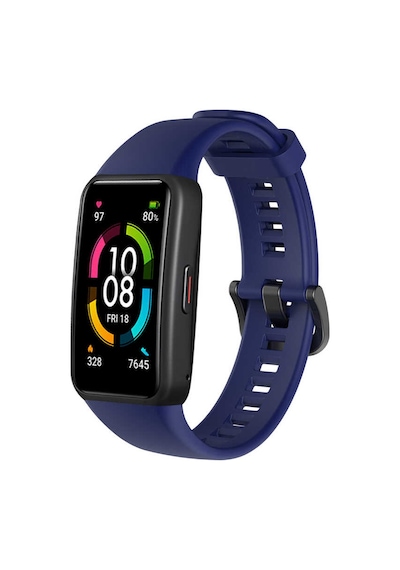 Ekılıf - Huawei Band 6 Uyumlu - Kordon Silikon Kordon Krd-47 - Lacivert