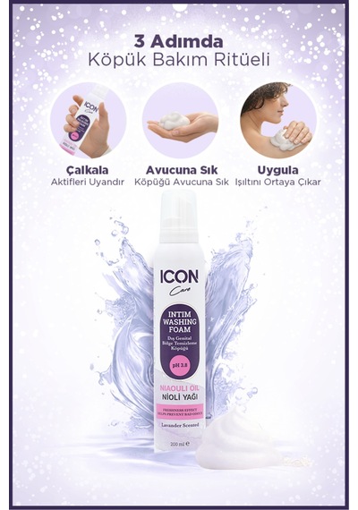 Icon Intım Genıtal Bölge Temizleme Köpüğü 2'li Set