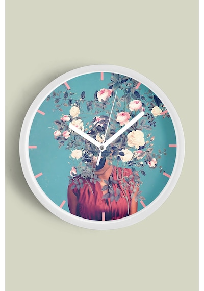 Modern Duvar Saati - 25cm - Önü Camlı Beyaz Kasa - Sessiz Mekanizma-jh0159 Beyaz