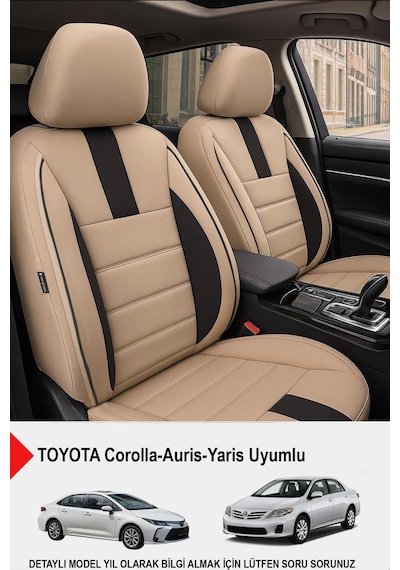 Oniks Oto Koltuk Kılıfı- Toyota Corolla-auris-yaris Uyumlu Bej